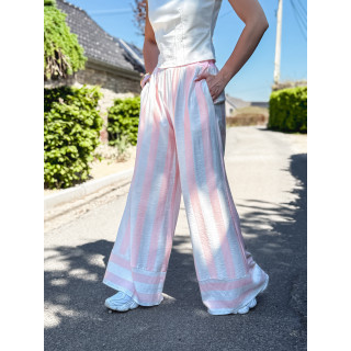 Pantalon ligné Maddalena - Rose