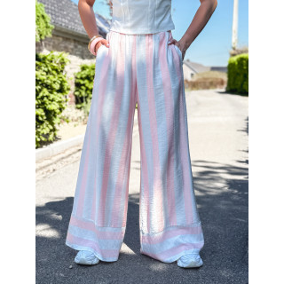 Pantalon ligné Maddalena - Rose