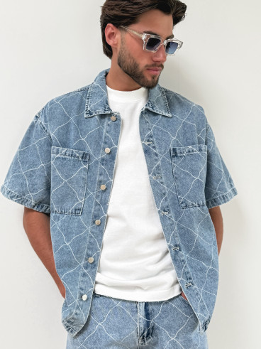 Short en jeans Jacques - Bleu