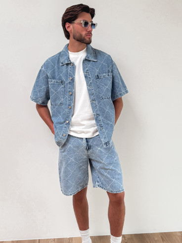 Short en jeans Jacques - Bleu