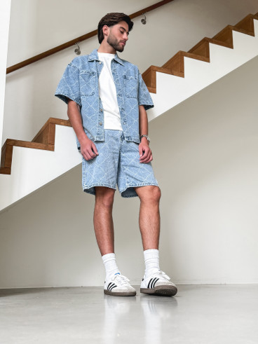 Short en jeans Jacques - Bleu