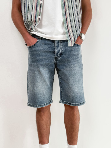 Short en jeans Damian - Bleu