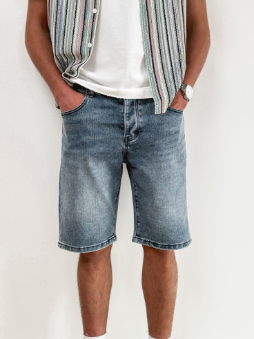 Short en jeans Damian - Bleu