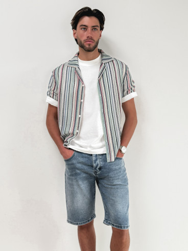 Short en jeans Damian - Bleu