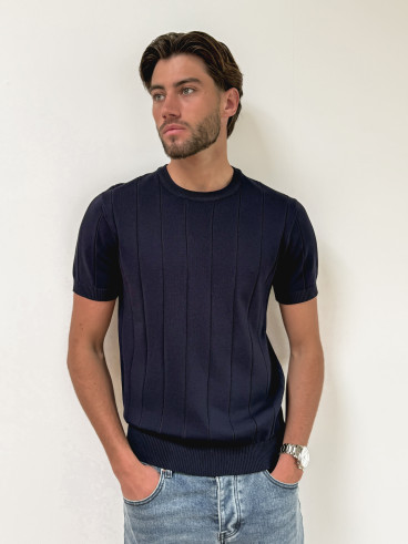 Pull manches courtes Eliot - Bleu marine