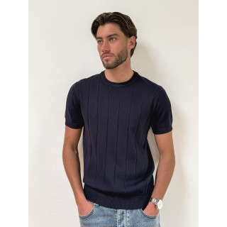 Pull manches courtes Eliot - Bleu marine