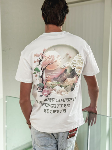 T-shirt " The wind whispers forgotten secrets " - Blanc