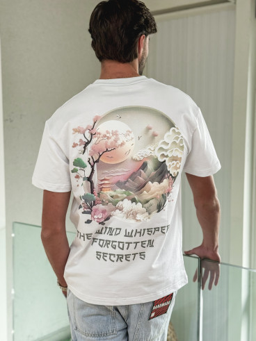T-shirt " The wind whispers forgotten secrets " - Blanc