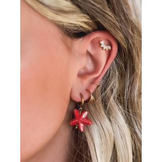 Boucles d'oreilles Starfish - Rouge
