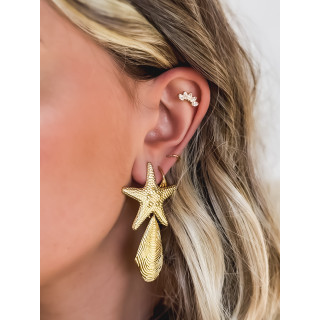 Boucles d'oreilles "Étoile de mer" - Doré