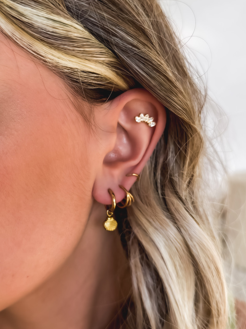 Boucles d'oreilles Shellfish - Doré