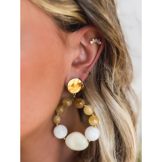 Boucles d'oreilles Cléophée - Beige