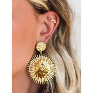 Boucles d'oreilles Clématite - Doré