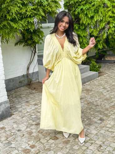 Robe longue Maggie - Jaune