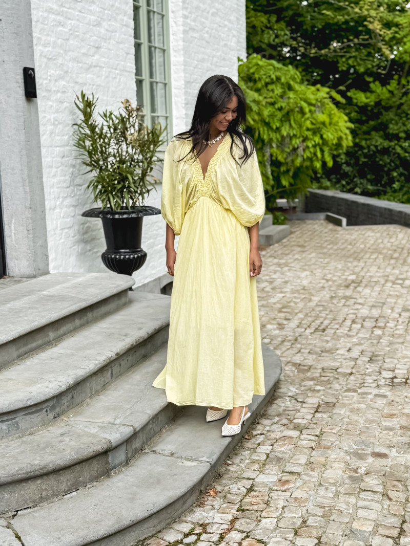 Robe longue Maggie - Jaune