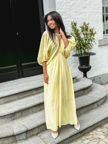 Robe longue Maggie - Jaune