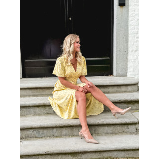 Robe longue à fleurs Nadra - Jaune