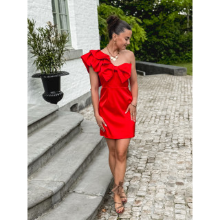 Robe asymétrique Silvianna - Rouge