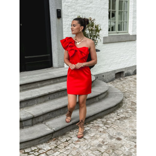 Robe asymétrique Silvianna - Rouge