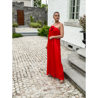 combi pantalon mariela - Rouge