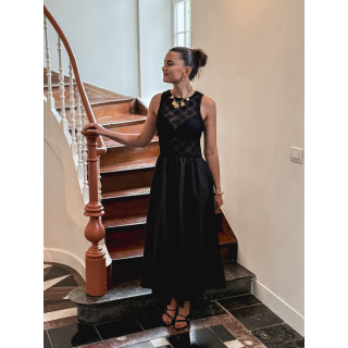 Robe longue Madalena - Noir