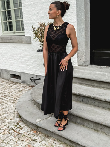 Robe longue Madalena - Noir