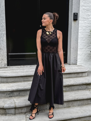 Robe longue Madalena - Noir