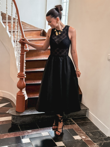 Robe longue Madalena - Noir