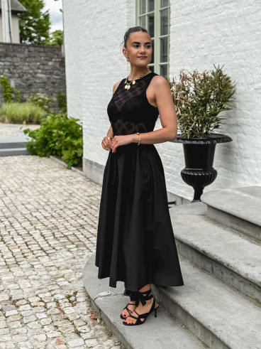Robe longue Madalena - Noir