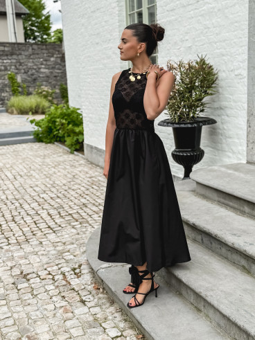 Robe longue Madalena - Noir