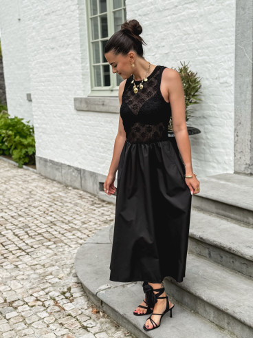 Robe longue Madalena - Noir