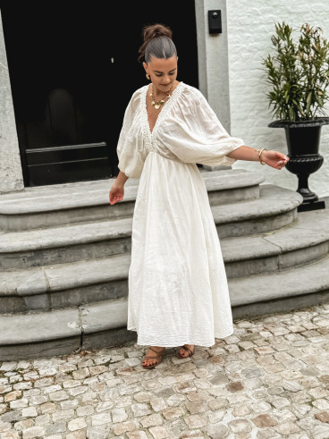 Robe longue Maggie - Ecru