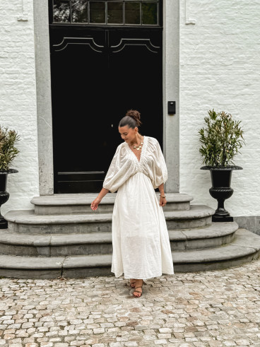Robe longue Maggie - Ecru
