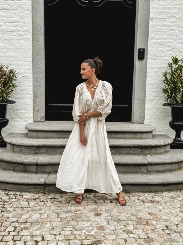 Robe longue Maggie - Ecru