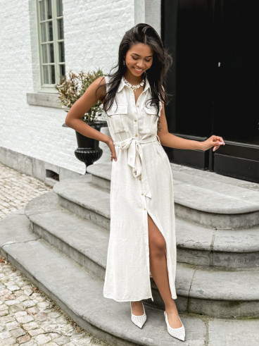 Robe longue Hilaria - Beige