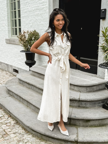 Robe longue Hilaria - Beige