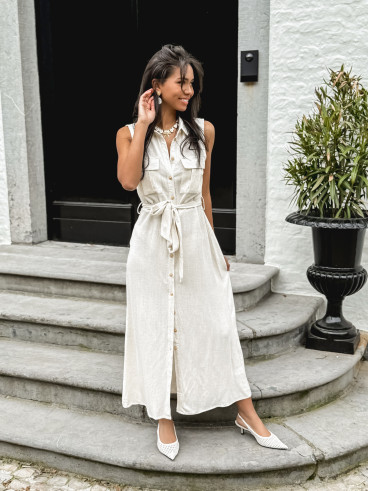 Robe longue Hilaria - Beige