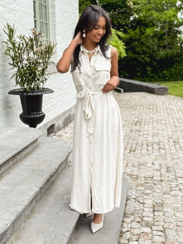 Robe longue Hilaria - Beige