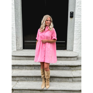 Robe courte en jeans Bénédicta - Rose