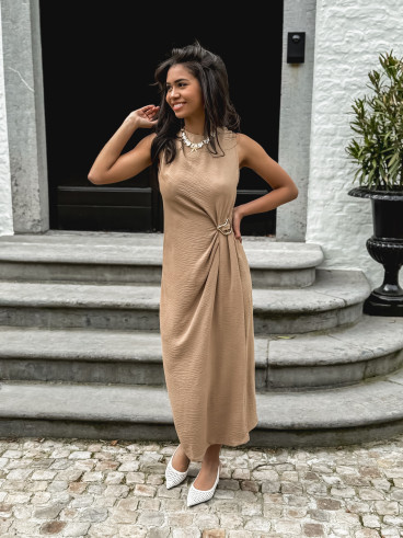 Robe longue Céléna - Taupe