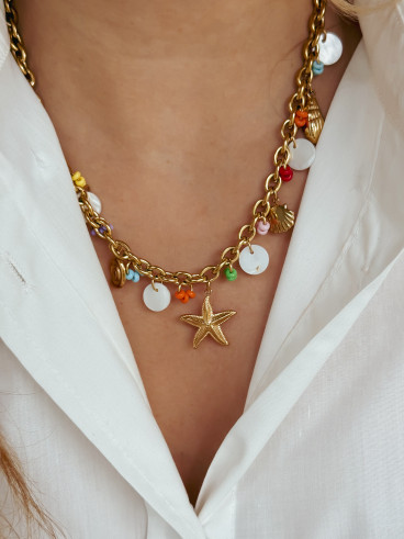 Collier Sea - Doré/Multicolore