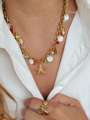 Collier Sea - Doré/Multicolore