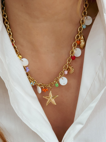 Collier Sea - Doré/Multicolore