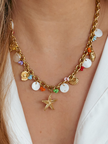 Collier Sea - Doré/Multicolore
