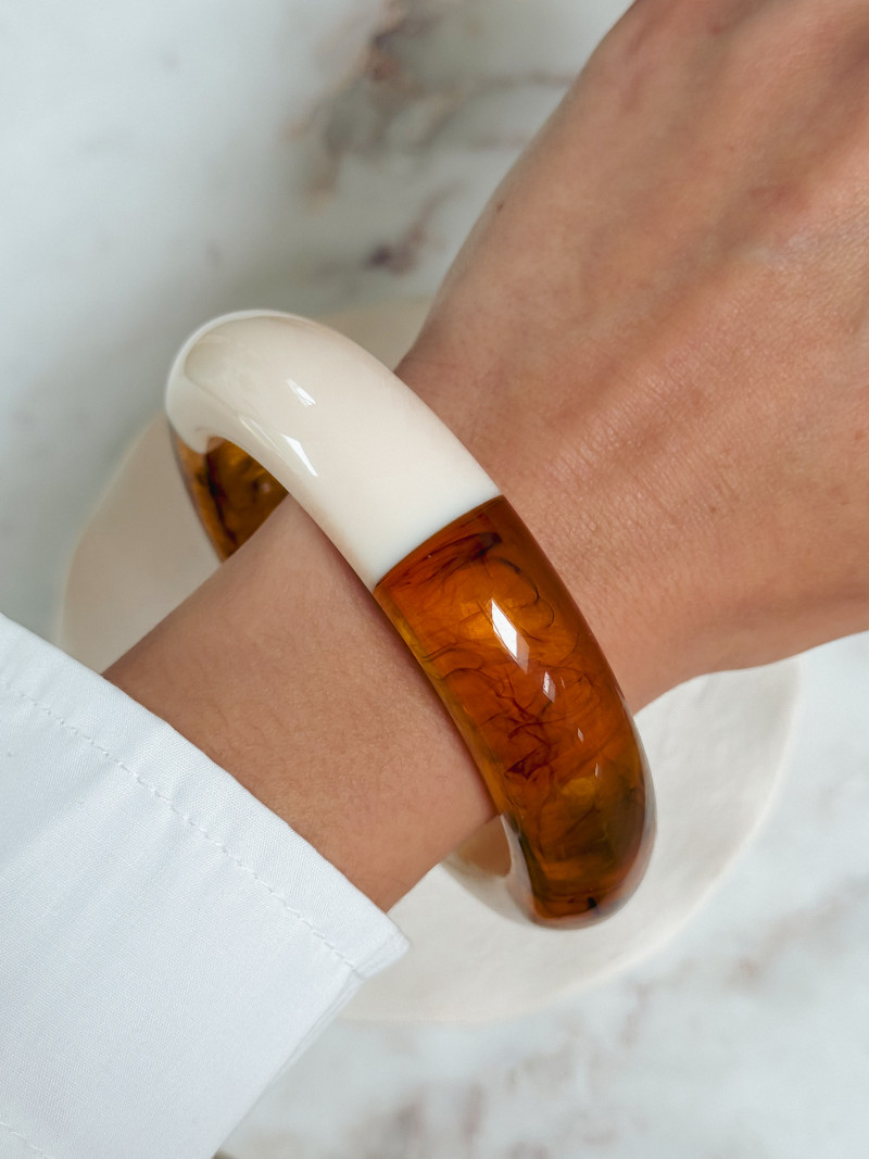 Bracelet Maolla - Crème/Ambre