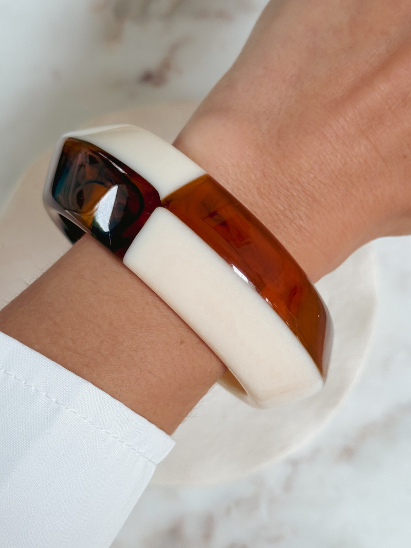 Bracelet Katerine - Crème/Ambre