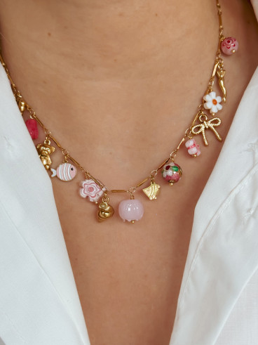 Collier Soa - Doré/Rose