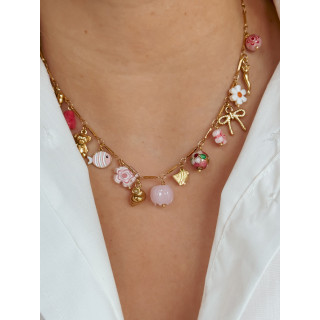 Collier Soa - Doré/Rose
