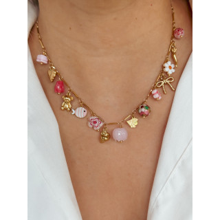 Collier Soa - Doré/Rose