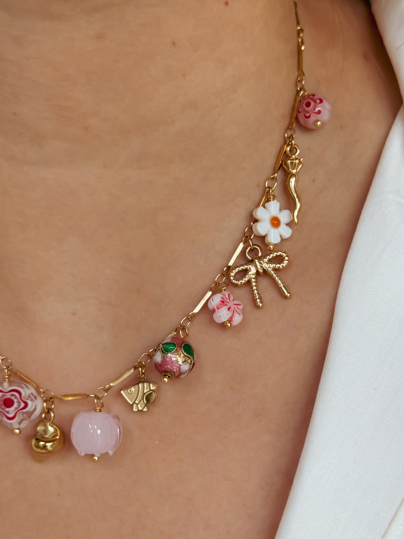 Collier Soa - Doré/Rose